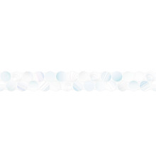 Бордюр Alma Ceramica BWU53BOL001 Bolle 50x6.7 белый / голубой глянцевый с орнаментом