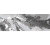 Декоративная плитка Alma Ceramica DWA11TOR707 Tori 60x20 серая рельефная / глазурованная глянцевая волнистая