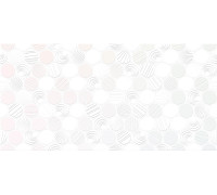 Декоративная плитка Alma Ceramica DWU09BOL001 Bolle 50x24.9 белая / розовая глянцевая с орнаментом