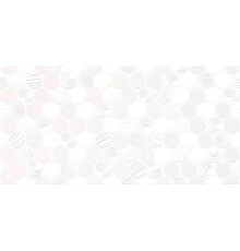 Декоративная плитка Alma Ceramica DWU09BOL001 Bolle 50x24.9 белая / розовая глянцевая с орнаментом
