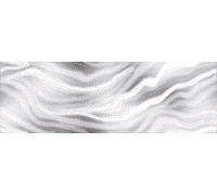 Декоративная плитка Alma Ceramica DWU11TOR007 Tori 60x20 серая рельефная / глазурованная глянцевая волнистая