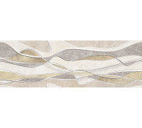 Декоративная плитка Alma Ceramica DWU12RLT48R Rialto 74x24.6 бежевая волнистая