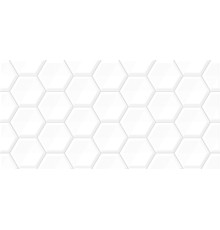 Настенная плитка Alma Ceramica TWU09BLB010 Bilbao 50x24.9 белая глянцевая рельефная под мозаику