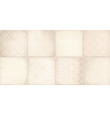 Настенная плитка Alma Ceramica TWU09RCD014 Richard 50x24.9 бежевая глянцевая рельефная под мозаику