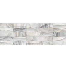 Настенная плитка Alma Ceramica TWU12RLA14R Riola 74x24.6 кремовая / серая глянцевая под камень