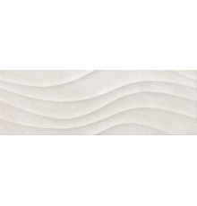 Настенная плитка Alma Ceramica TWU12RLT18R Rialto 74x24.6 светло бежевая матовая рельефная волнистая / под камень