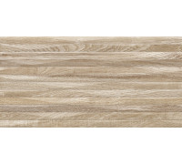 Настенная плитка Alma Ceramica TWU2550EPH44 Euphoria 24.9x50 бежевая глянцевая / рельефная под дерево / полосы