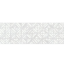 Настенная плитка Alma Ceramica TWU3090AMT27R Amarant 30x90 белая / серая матовая с орнаментом