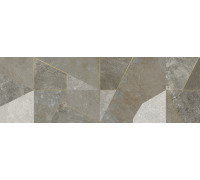 Настенная плитка Alma Ceramica TWU3090LAN74R Land 30x90 серая матовая под камень / геометрия