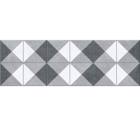 Настенная плитка Alma Ceramica TWU93ORG27R Origami 30x90 серая / белая матовая под мозаику с орнаментом