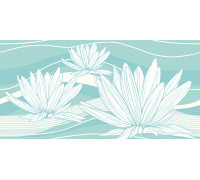 Декор Altacera DW9FLC06 Fluence 50x24.9 голубой глянцевый под флористику