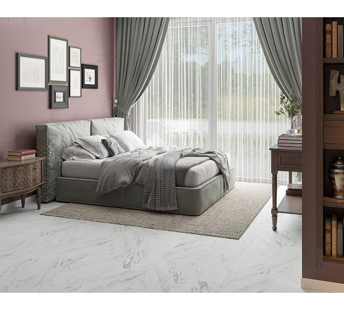 SPC Alta Step Arriba 0,5/43 4U micro (610 х 305 х 5 мм) с подложкой 9905 Мрамор белый (2,605 кв м)