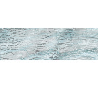 Декоративная плитка Delacora DW15SOH23R Crystal Soho 24.6x74 бирюзовая глянцевая под мрамор / полосы