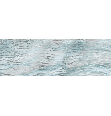 Декоративная плитка Delacora DW15SOH23R Crystal Soho 24.6x74 бирюзовая глянцевая под мрамор / полосы
