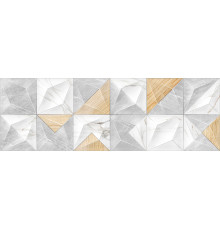 Керамогранит Delacora WT15CAC55R Canyon Color 74x24.6 серый глянцевый 3D узор