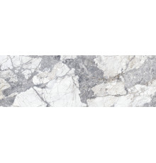 Настенная плитка Delacora WT15FAE17R Faenza Dark 24.6x74 серая глянцевая под камень / мрамор