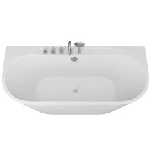 Ванна пристенная Grossman Cristal GR-17075-1 (170х87х58) со смесителем и ручной лейкой на борту, цвет белый