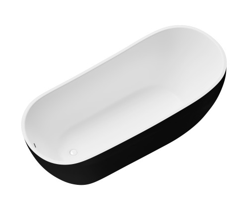 Ванна отдельностоящая Grossman Galaxy GR-1403MB (170х75х72) цвет черный/белый матовый