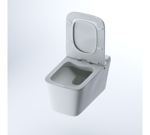 Унитаз подвесной Grossman impuls GR-5501 (590х360х385) безободковый,белый с тонкой крышкой,микролифт