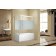 Шторка на ванну c боковой стенкой Aquanet Practic AE10-B-150H150U-CP + AE10-F-70H150U-CP