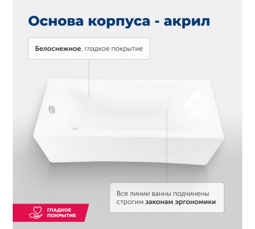 Акриловая ванна Aquanet Lotos 150x75 (с каркасом)