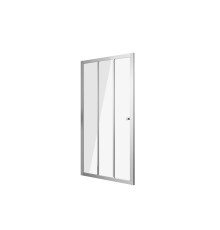 Дверь в нишу Grossman Falcon GR-D110Fa (110х190) хром,стекло прозрачное,раздвижная