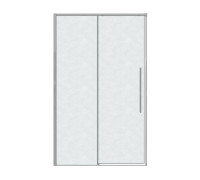 Дверь в нишу Grossman Galaxy 100.K33.01.130.10.02 (130х195) хром,стекло шиншилла,раздвижная