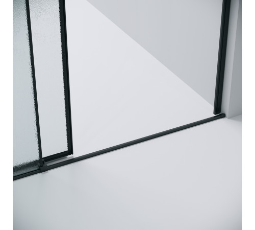 Дверь в нишу Grossman Galaxy 100.K33.01.120.21.02 (120х195) черный матовый,стекло шиншилла,раздвижная