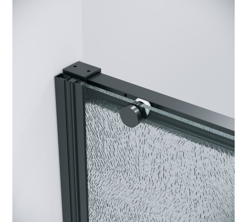 Дверь в нишу Grossman Galaxy 100.K33.01.120.21.02 (120х195) черный матовый,стекло шиншилла,раздвижная