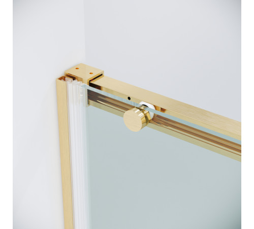 Дверь в нишу Grossman Galaxy 100.K33.01.130.32.00 (130х195) золото сатин,стекло прозрачное,раздвижная