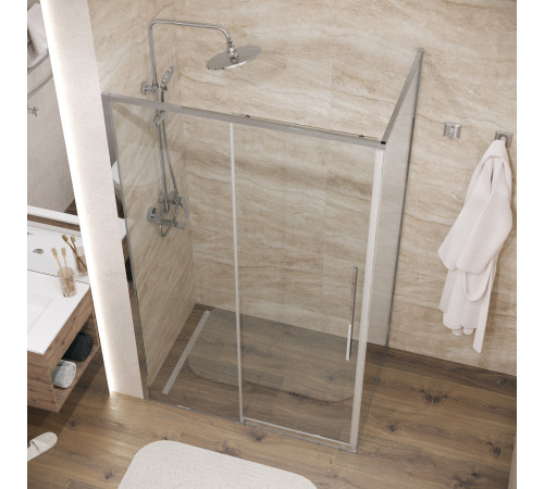 Боковая стенка Grossman Galaxy 200.K33.01.70.10.00 (70х195) хром,стекло прозрачное