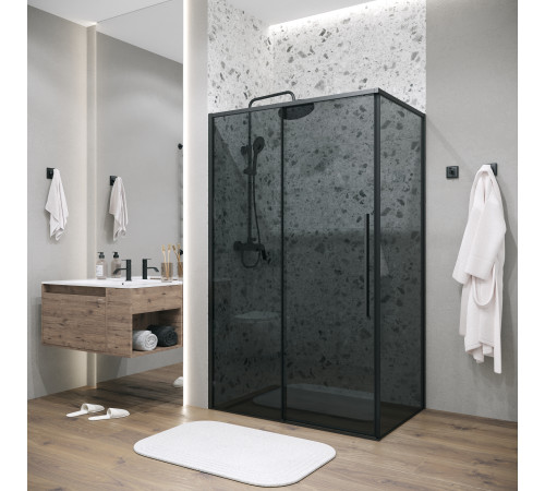 Боковая стенка Grossman Galaxy 200.K33.01.90.21.10 (90х195) черный матовый,стекло тонированное