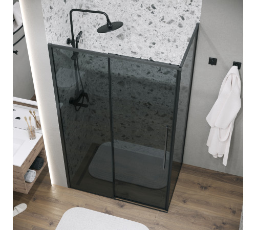 Боковая стенка Grossman Galaxy 200.K33.01.90.21.10 (90х195) черный матовый,стекло тонированное