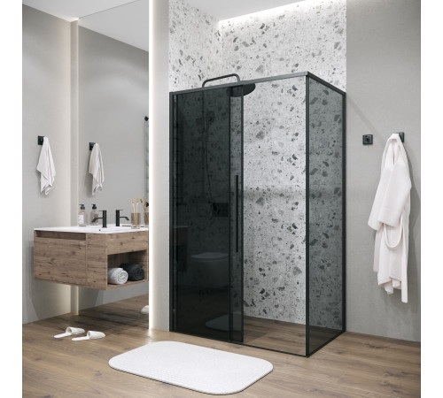 Боковая стенка Grossman Galaxy 200.K33.01.90.21.10 (90х195) черный матовый,стекло тонированное