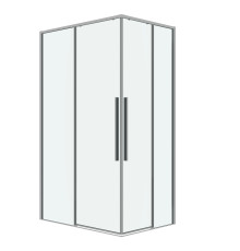 Душевое ограждение Grossman Galaxy 1/2.K33.01.10.10.00-1/2.K33.01.70.10.00 (100х70х195) раздвижная,хром,стекло прозрачное