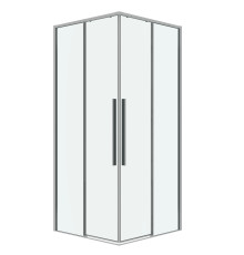 1/2 душевого ограждения Grossman Galaxy 1/2.K33.01.70.10.00 (70х195) хром,стекло прозрачное