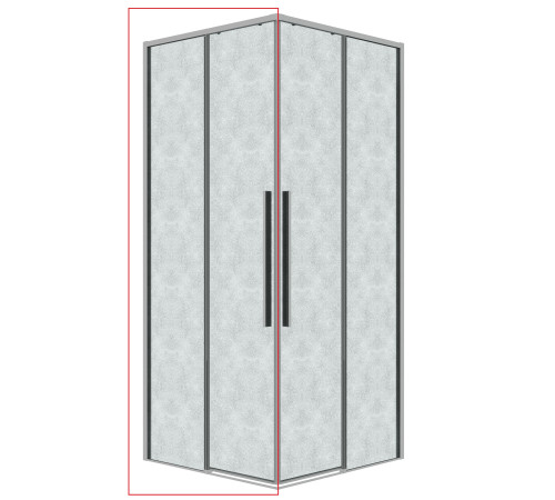 1/2 душевого ограждения Grossman Galaxy 1/2.K33.01.10L.10.02 (100*195) хром, стекло шиншилла