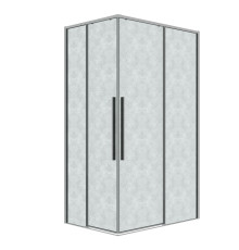 Душевое ограждение Grossman Galaxy 1/2.K33.01.11.10.02-1/2.K33.01.80L.10.02 (110х80х195) раздвижная,хром,стекло шиншилла
