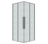 Душевое ограждение Grossman Galaxy 300.K33.01.9090.10.02 (90х90х195) квадрат,раздвижная,хром,стекло шиншилла