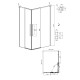 Душевое ограждение Grossman Galaxy 1/2.K33.01.10.21.00-1/2.K33.01.70.21.00 (100х70х195) раздвижная,черный матовый,стекло прозрачное