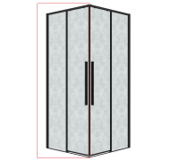 1/2 душевого ограждения Grossman Galaxy 1/2.K33.01.80L.21.02 (80*195) черный матовый,стекло шиншилла