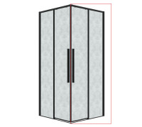 1/2 душевого ограждения Grossman Galaxy 1/2.K33.01.80.21.02 (80х195) правая,черный матовый,стекло шиншилла