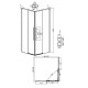 Душевое ограждение Grossman Galaxy 300.K33.01.1010.21.02 (100х100х195) квадрат,раздвижная,черный матовый,стекло шиншилла