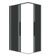 Душевое ограждение Grossman Galaxy 1/2.K33.01.12.21.10-1/2.K33.01.70.21.10 (120х70х195) раздвижная,черный матовый,стекло тонированное