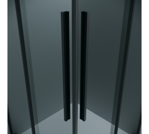 1/2 душевого ограждения Grossman Galaxy 1/2.K33.01.10.21.10 (100х195) черный матовый,стекло тонированное