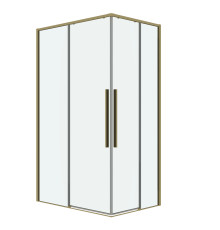 Душевое ограждение Grossman Galaxy 1/2.K33.01.80.32.00-1/2.K33.01.70.32.00 (80х70х195) раздвижная,золото сатин,стекло прозрачное