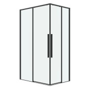 Душевое ограждение Grossman Galaxy 1/2.K33.01.10.42.00-1/2.K33.01.90.42.00 (100х90х195) раздвижная,графит сатин,стекло прозрачное