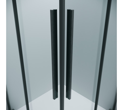 1/2 душевого ограждения Grossman Galaxy 1/2.K33.01.10.42.00 (100х195) графит сатин,стекло прозрачное