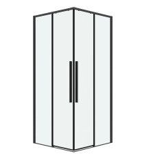 Душевое ограждение Grossman Galaxy 1/2.K33.01.70.42.00-1/2.K33.01.70.42.00 (70х70х195) раздвижная,графит сатин,стекло прозрачное