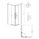 1/2 душевого ограждения Grossman Galaxy 1/2.K33.01.11.42.00 (110х195) графит сатин,стекло прозрачное